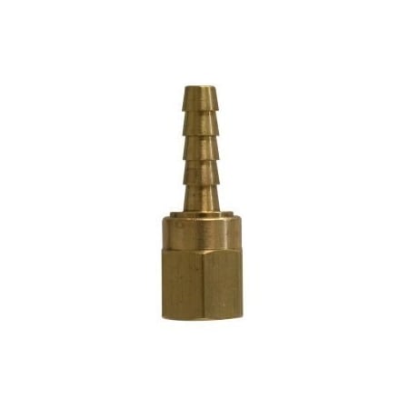 HosetoPipe Swivel Adapter, Adapter, 14 Nominal, Barb X FNPTF, 062 Hex, 150 Psi, 40 To 160